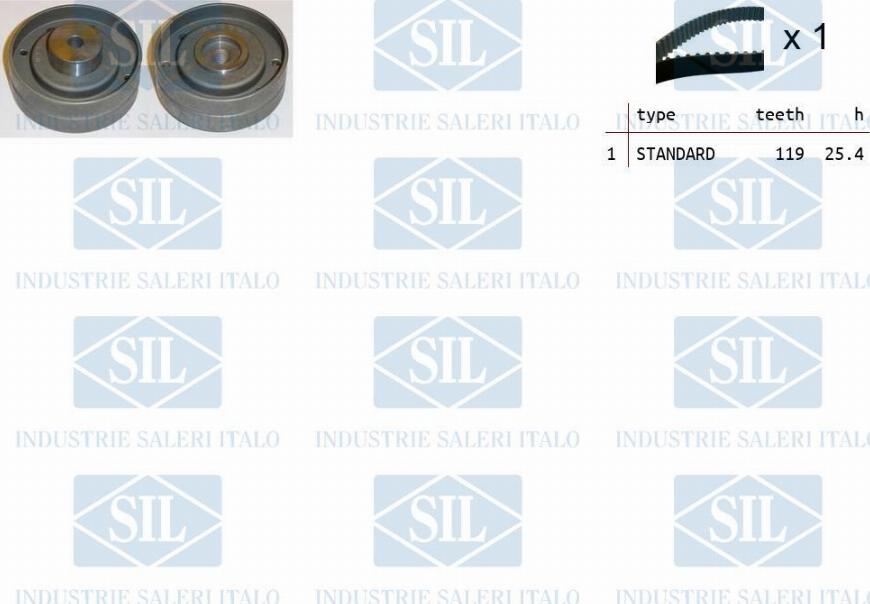 Saleri SIL TK1164 - Комплект зубчатого ремня ГРМ autospares.lv