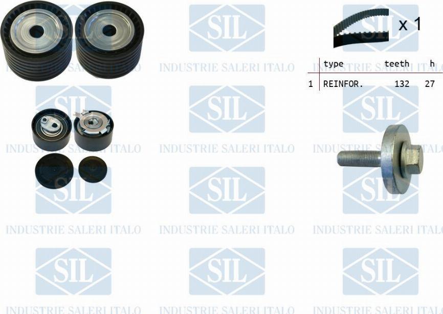 Saleri SIL TK1109 - Комплект зубчатого ремня ГРМ autospares.lv