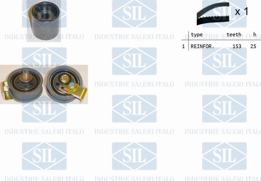 Saleri SIL TK1105 - Комплект зубчатого ремня ГРМ autospares.lv