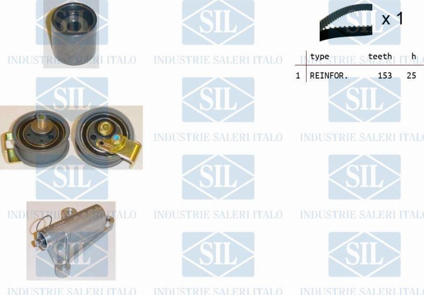 Saleri SIL TK1106 - Комплект зубчатого ремня ГРМ autospares.lv