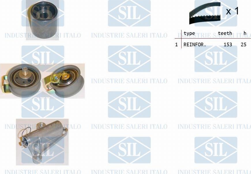 Saleri SIL TK1108 - Комплект зубчатого ремня ГРМ autospares.lv