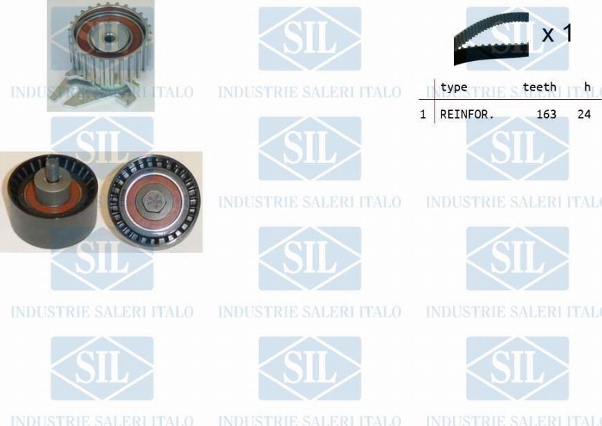 Saleri SIL TK1102 - Комплект зубчатого ремня ГРМ autospares.lv