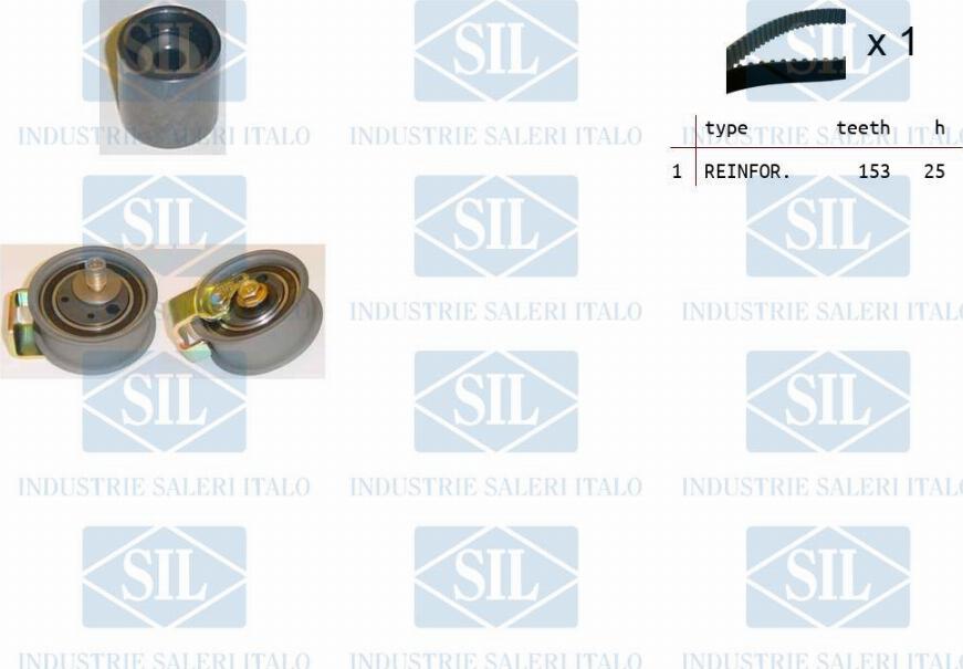 Saleri SIL TK1107 - Комплект зубчатого ремня ГРМ autospares.lv