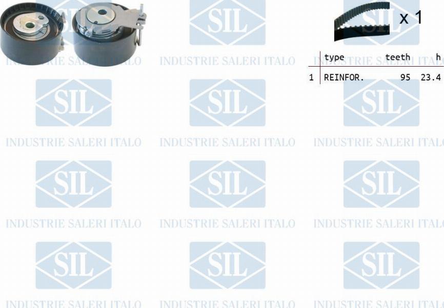 Saleri SIL TK1119 - Комплект зубчатого ремня ГРМ autospares.lv