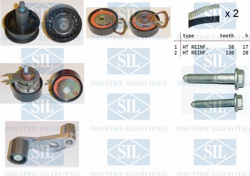 Saleri SIL TK1116 - Комплект зубчатого ремня ГРМ autospares.lv