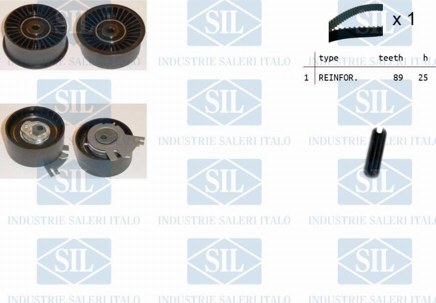 Saleri SIL TK1118 - Комплект зубчатого ремня ГРМ autospares.lv