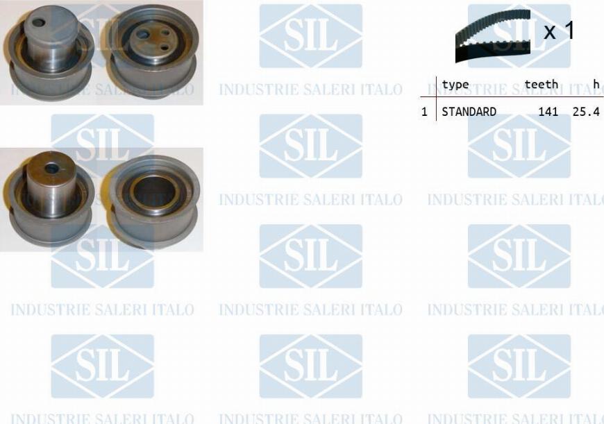 Saleri SIL TK1180 - Комплект зубчатого ремня ГРМ autospares.lv