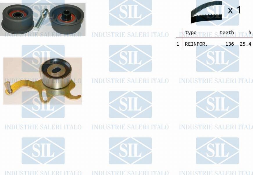 Saleri SIL TK1223 - Комплект зубчатого ремня ГРМ autospares.lv