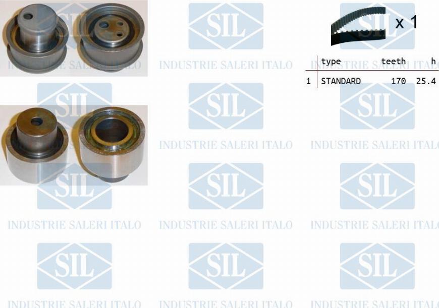 Saleri SIL TK1182 - Комплект зубчатого ремня ГРМ autospares.lv