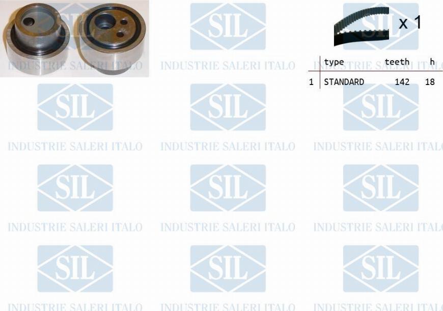 Saleri SIL TK1139 - Комплект зубчатого ремня ГРМ autospares.lv