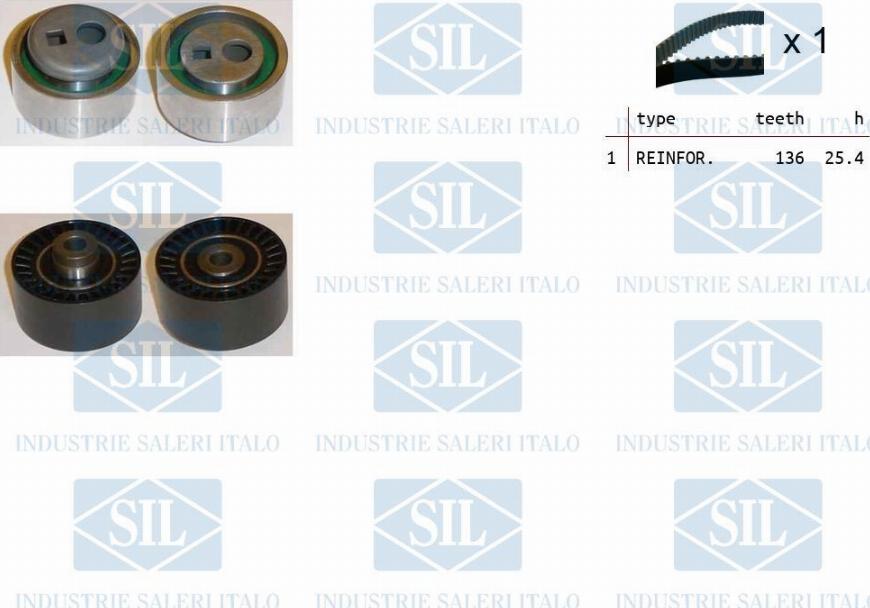 Saleri SIL TK1131 - Комплект зубчатого ремня ГРМ autospares.lv