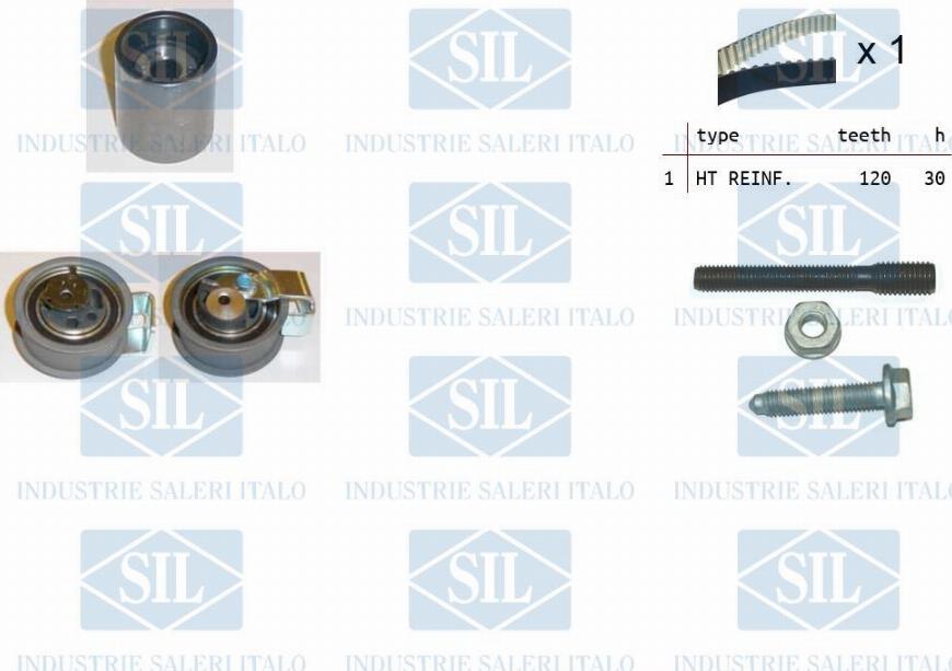 Saleri SIL TK1137 - Комплект зубчатого ремня ГРМ autospares.lv