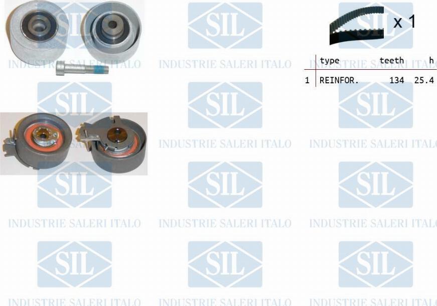 Saleri SIL TK1120 - Комплект зубчатого ремня ГРМ autospares.lv