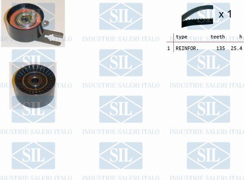 Saleri SIL TK1121 - Комплект зубчатого ремня ГРМ autospares.lv