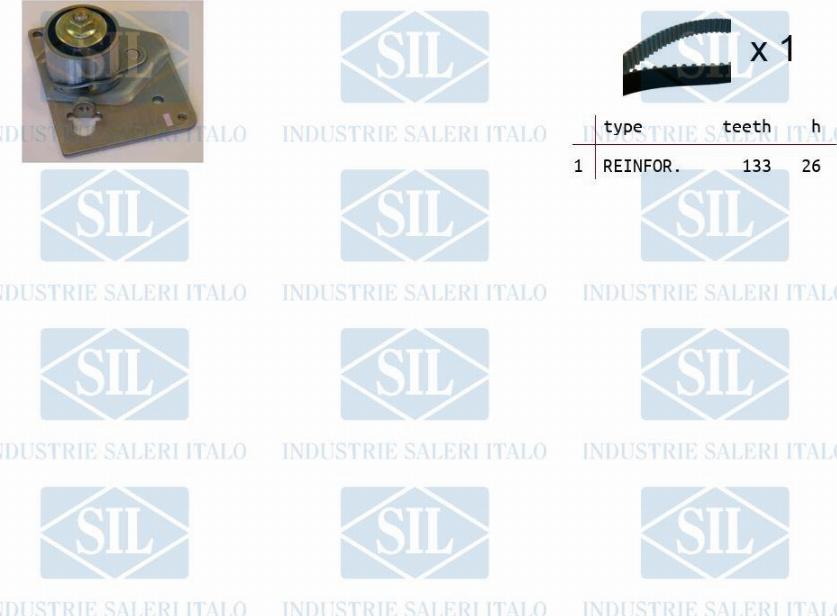 Saleri SIL TK1128 - Комплект зубчатого ремня ГРМ autospares.lv