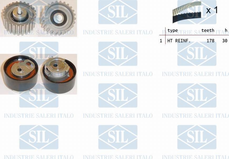 Saleri SIL TK1122 - Комплект зубчатого ремня ГРМ autospares.lv