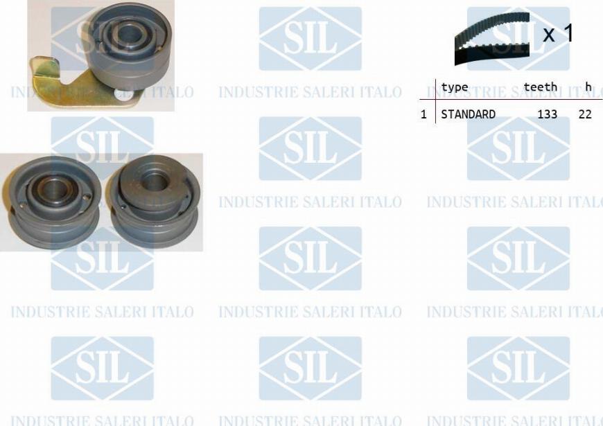 Saleri SIL TK1175 - Комплект зубчатого ремня ГРМ autospares.lv