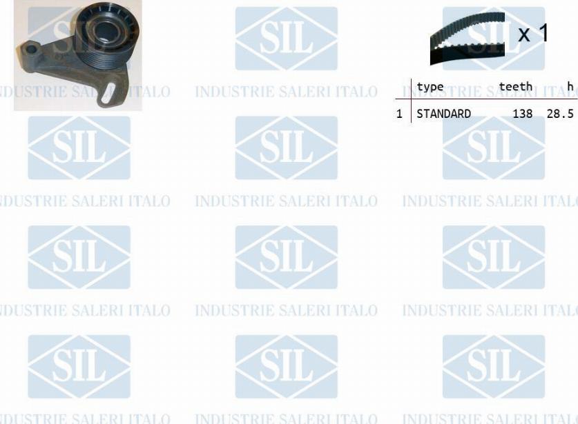 Saleri SIL TK1178 - Комплект зубчатого ремня ГРМ autospares.lv