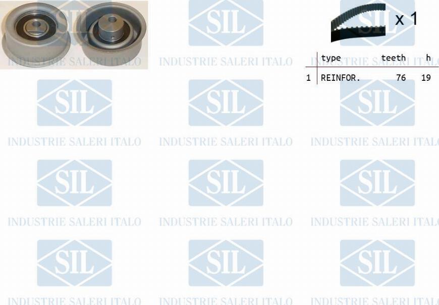 Saleri SIL TK1173 - Комплект зубчатого ремня ГРМ autospares.lv