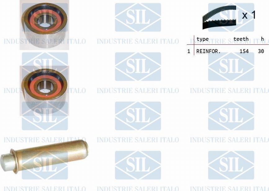 Saleri SIL TK1394 - Комплект зубчатого ремня ГРМ autospares.lv