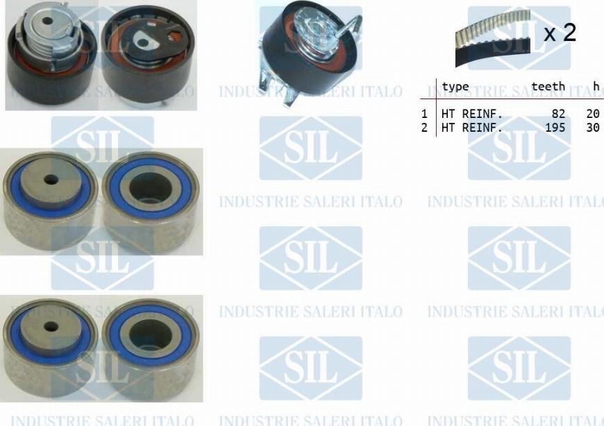 Saleri SIL TK1398 - Комплект зубчатого ремня ГРМ autospares.lv