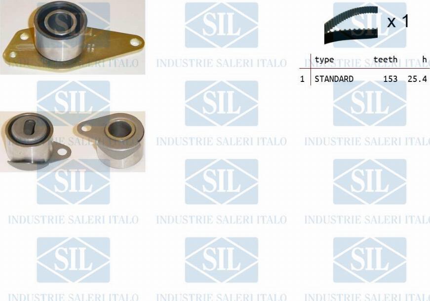 Saleri SIL TK1345 - Комплект зубчатого ремня ГРМ autospares.lv