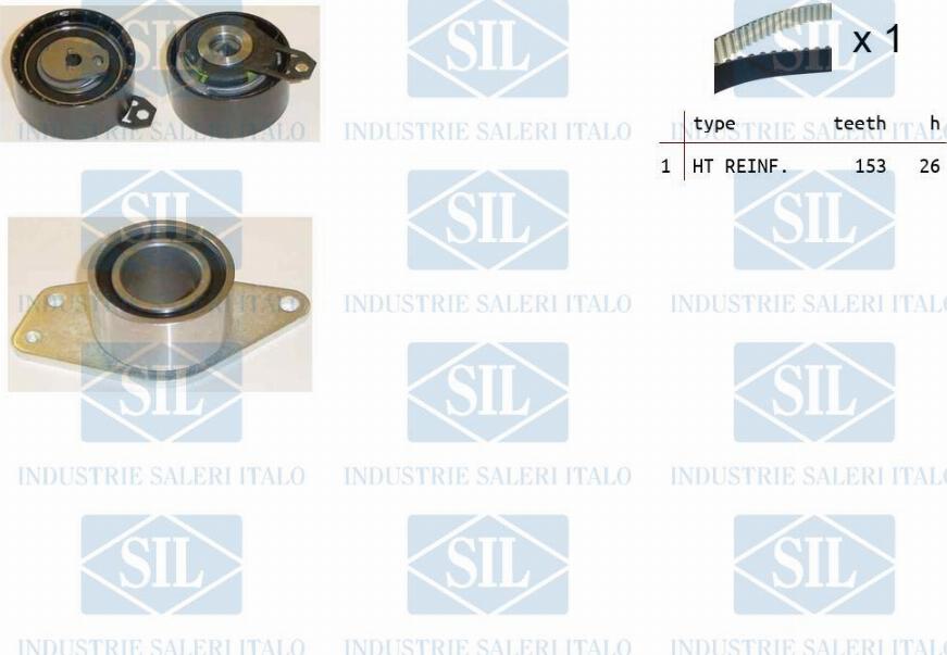 Saleri SIL TK1347 - Комплект зубчатого ремня ГРМ autospares.lv
