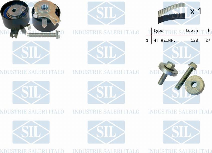 Saleri SIL TK1355 - Комплект зубчатого ремня ГРМ autospares.lv