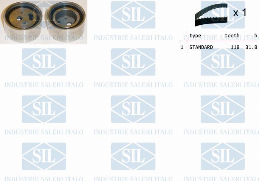 Saleri SIL TK1350 - Комплект зубчатого ремня ГРМ autospares.lv