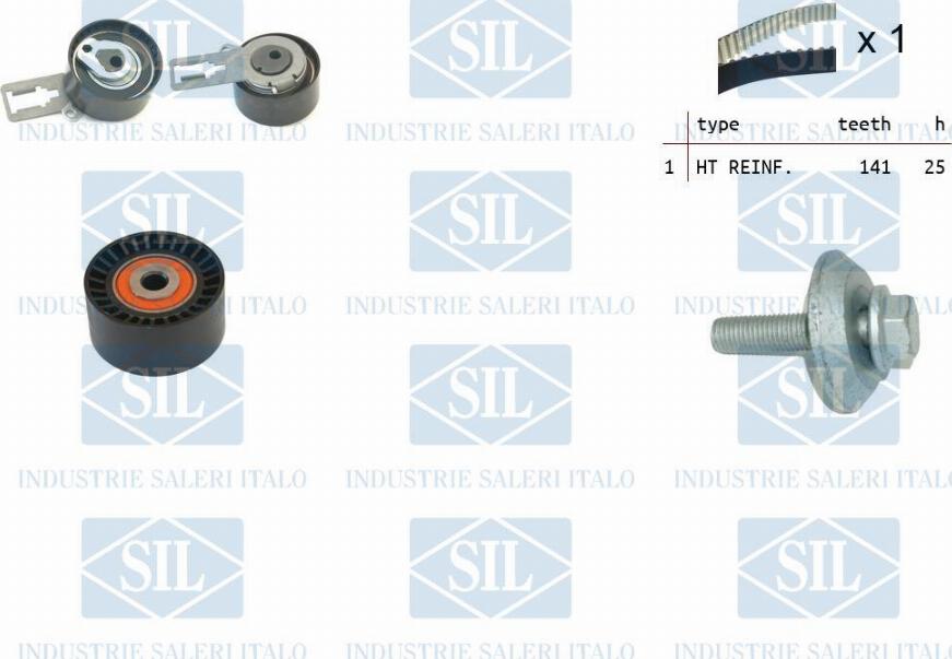 Saleri SIL TK1358 - Комплект зубчатого ремня ГРМ autospares.lv