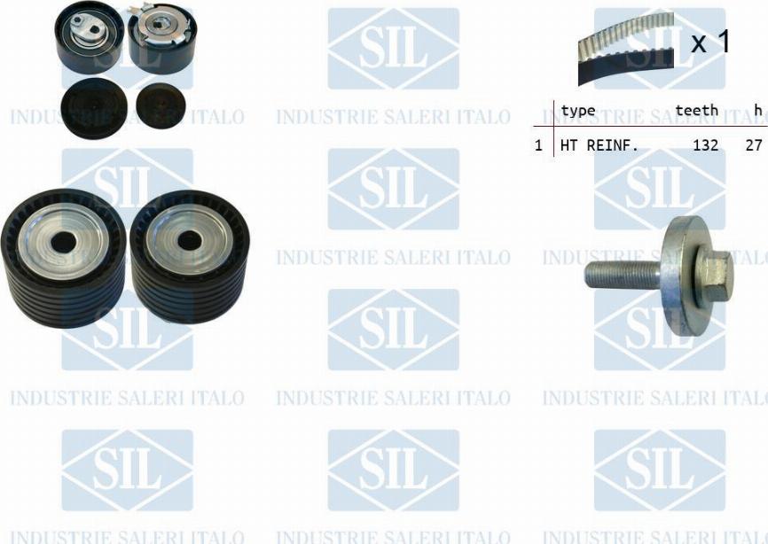 Saleri SIL TK1357 - Комплект зубчатого ремня ГРМ autospares.lv