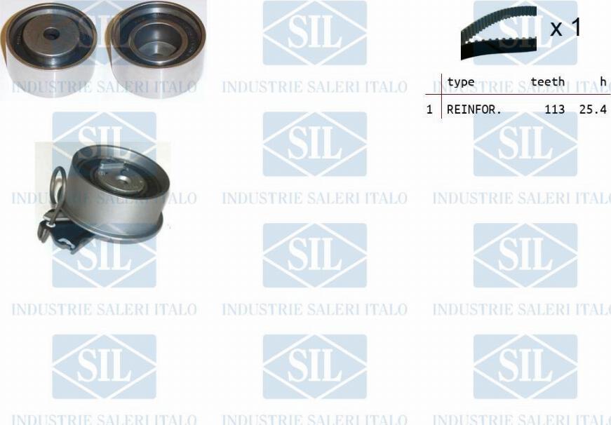 Saleri SIL TK1361 - Комплект зубчатого ремня ГРМ autospares.lv