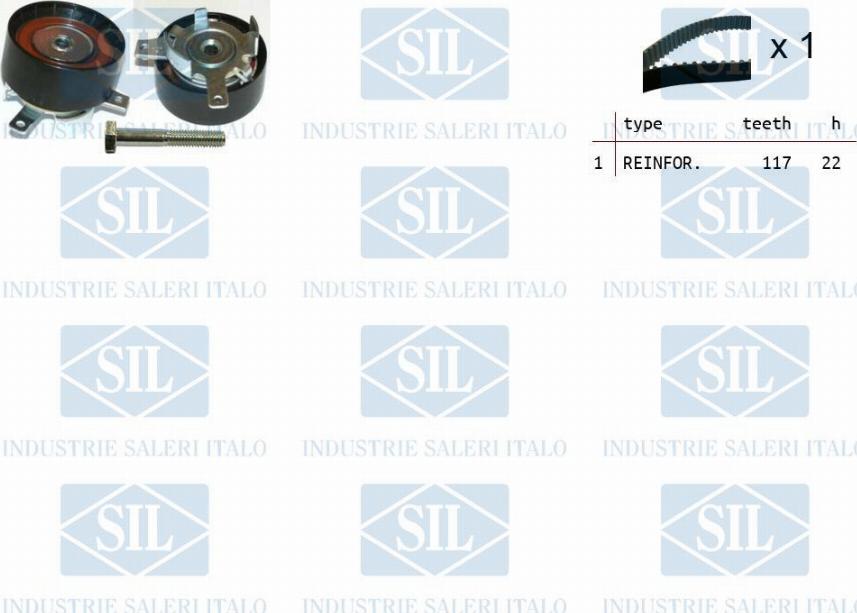 Saleri SIL TK1304 - Комплект зубчатого ремня ГРМ autospares.lv