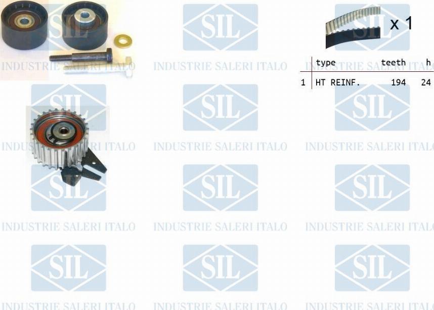 Saleri SIL TK1303 - Комплект зубчатого ремня ГРМ autospares.lv