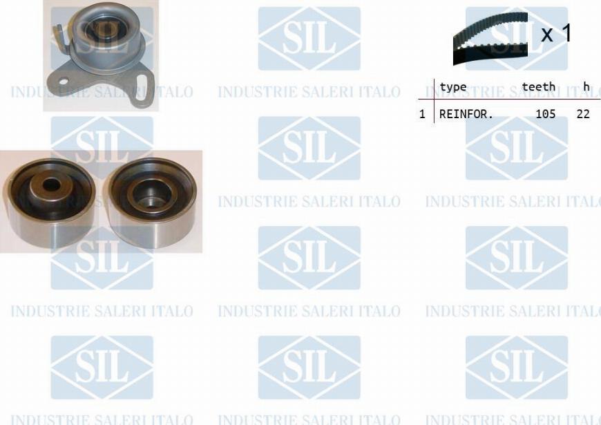 Saleri SIL TK1314 - Комплект зубчатого ремня ГРМ autospares.lv
