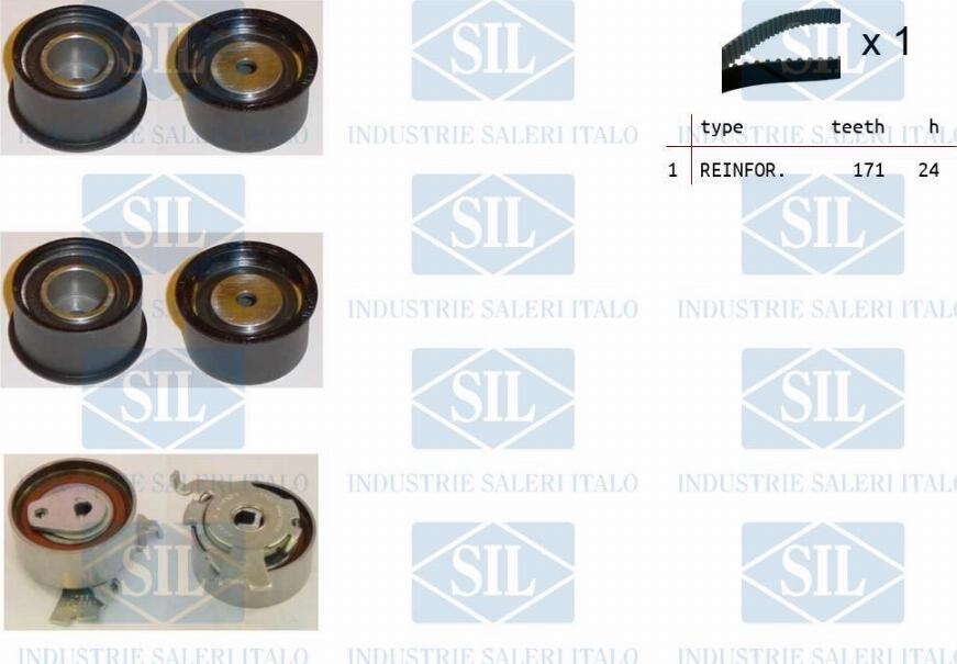 Saleri SIL TK1311 - Комплект зубчатого ремня ГРМ autospares.lv