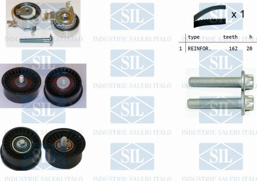 Saleri SIL TK1317 - Комплект зубчатого ремня ГРМ autospares.lv