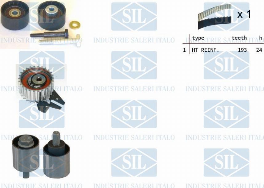 Saleri SIL TK1389 - Комплект зубчатого ремня ГРМ autospares.lv