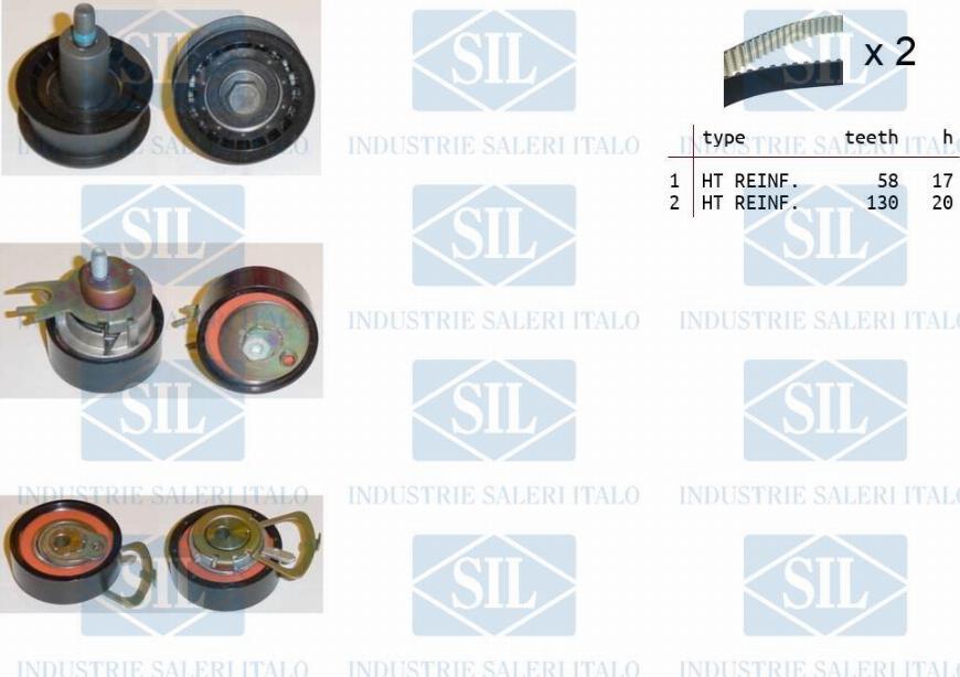 Saleri SIL TK1381 - Комплект зубчатого ремня ГРМ autospares.lv