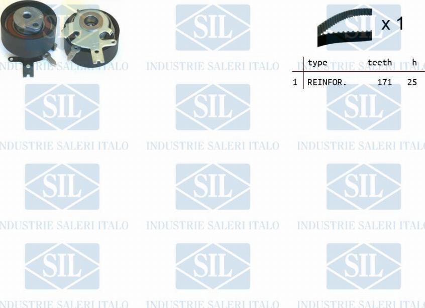Saleri SIL TK1339 - Комплект зубчатого ремня ГРМ autospares.lv