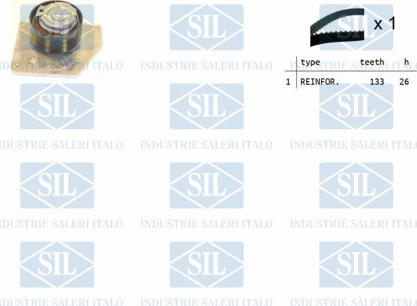 Saleri SIL TK1336 - Комплект зубчатого ремня ГРМ autospares.lv