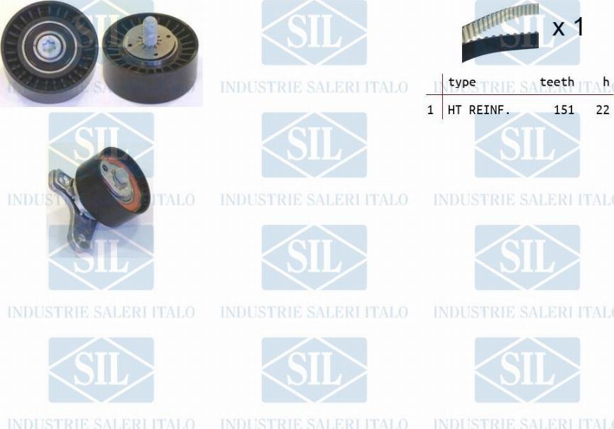Saleri SIL TK1338 - Комплект зубчатого ремня ГРМ autospares.lv