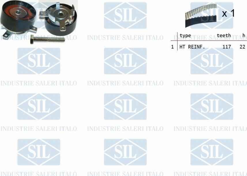 Saleri SIL TK1337 - Комплект зубчатого ремня ГРМ autospares.lv