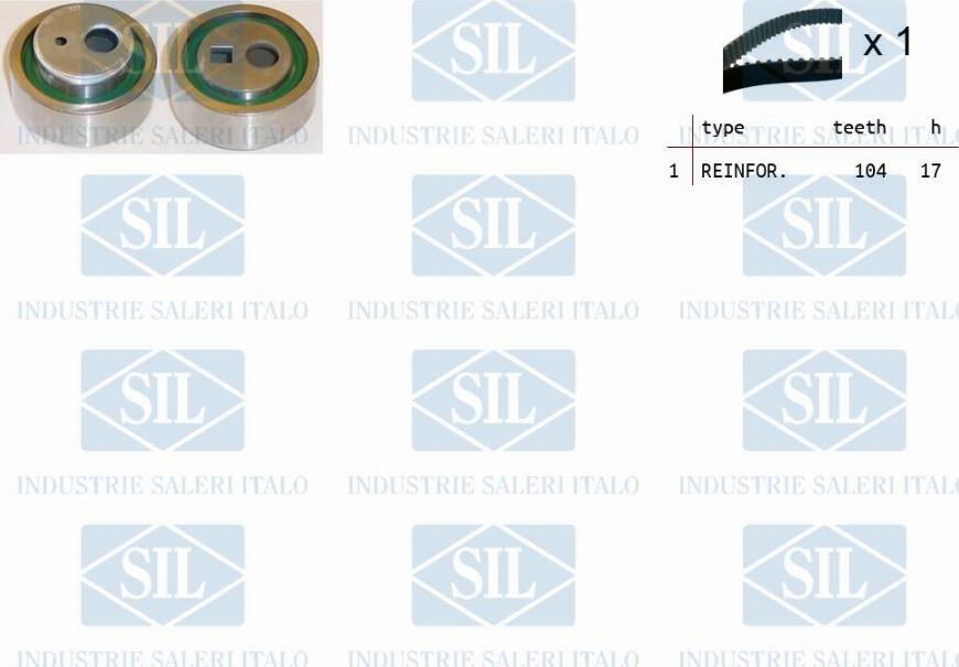 Saleri SIL TK1329 - Комплект зубчатого ремня ГРМ autospares.lv