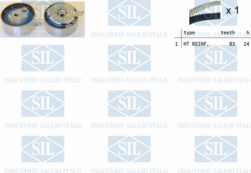 Saleri SIL TK1324 - Комплект зубчатого ремня ГРМ autospares.lv