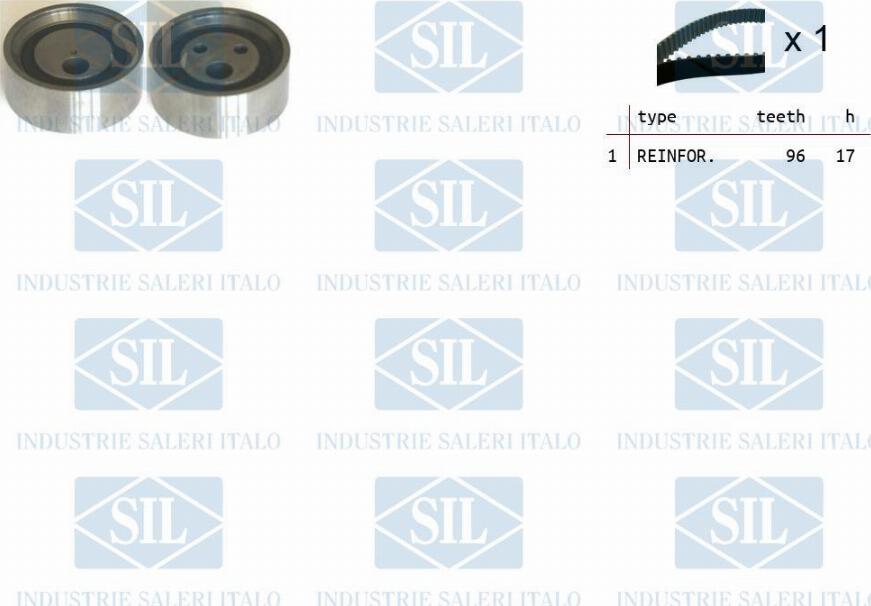 Saleri SIL TK1325 - Комплект зубчатого ремня ГРМ autospares.lv