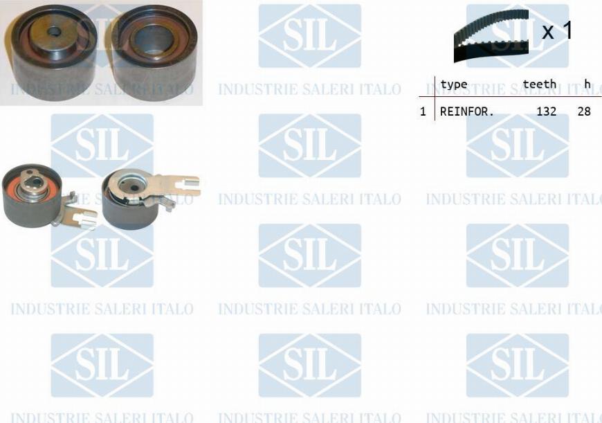 Saleri SIL TK1326 - Комплект зубчатого ремня ГРМ autospares.lv