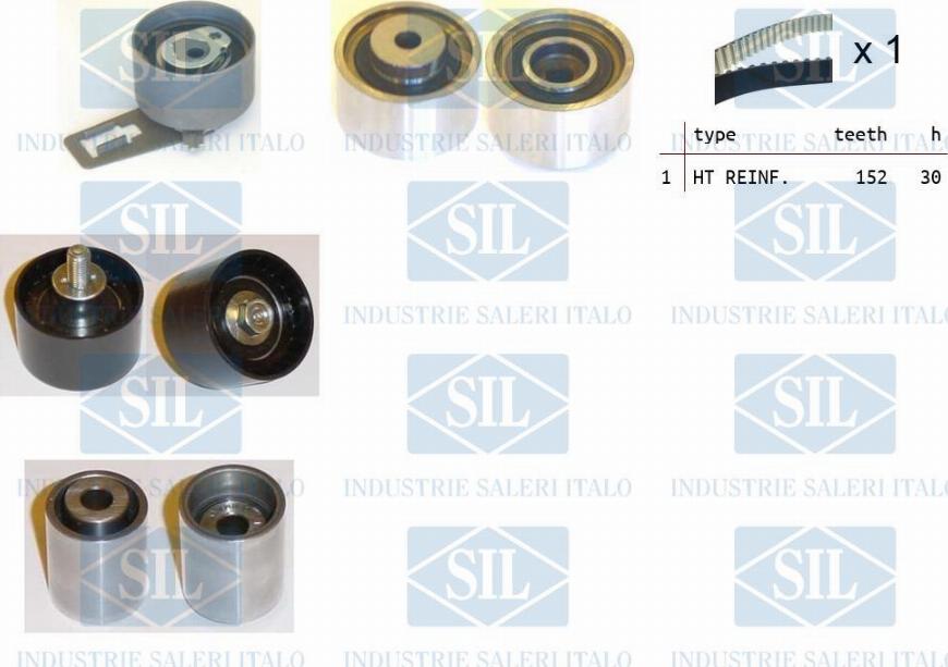 Saleri SIL TK1327 - Комплект зубчатого ремня ГРМ autospares.lv