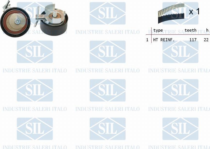 Saleri SIL TK1374 - Комплект зубчатого ремня ГРМ autospares.lv