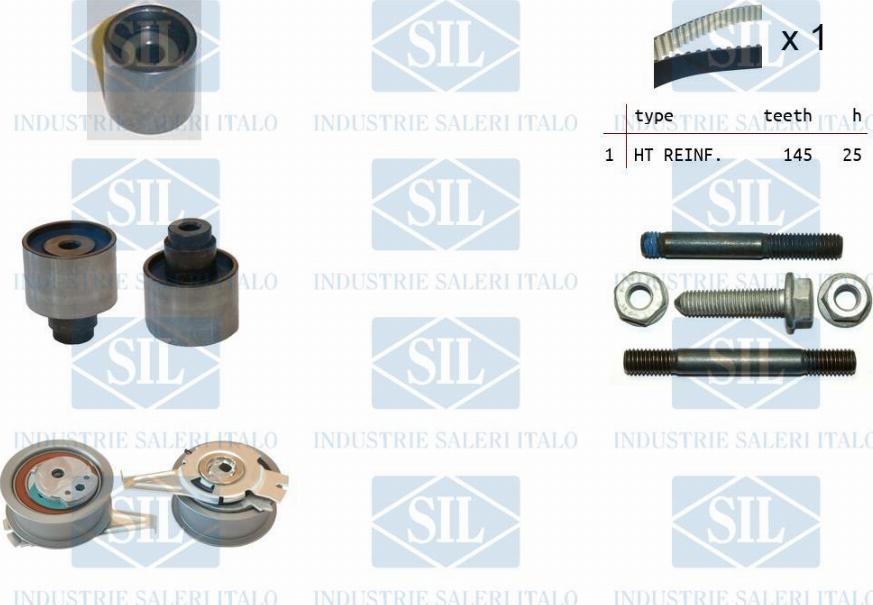 Saleri SIL TK1376 - Комплект зубчатого ремня ГРМ autospares.lv